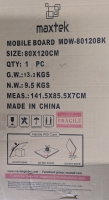 As New: Maxtek Mobile White Board 80x120cm - Black
