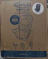 As New: Graco Slimfit 3 LX Car Seat - 3 Settings - 2.2-18kg/10-30kg/18-45kg - Retails for 470$ Model 2137839