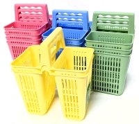 12 New Mini Tote Caddies : Great fit Cutlery, Stationary, Brushes & Toiletries - 6" Tall ea