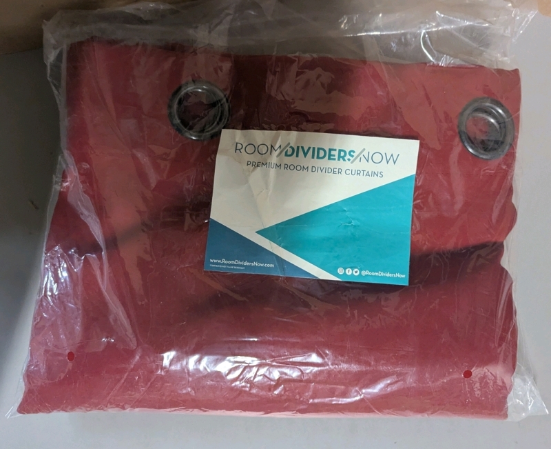 New: Room Divider Curtain - Sierra Red - 8' x 10' - Retails for 114$