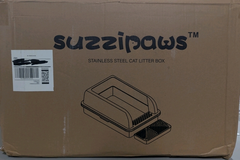 New: Suzzipaws Stainless Steel Cat Litter Box - See Photo For Dimensions - Retails for 70$
