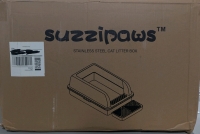 New: Suzzipaws Stainless Steel Cat Litter Box - See Photo For Dimensions - Retails for 70$