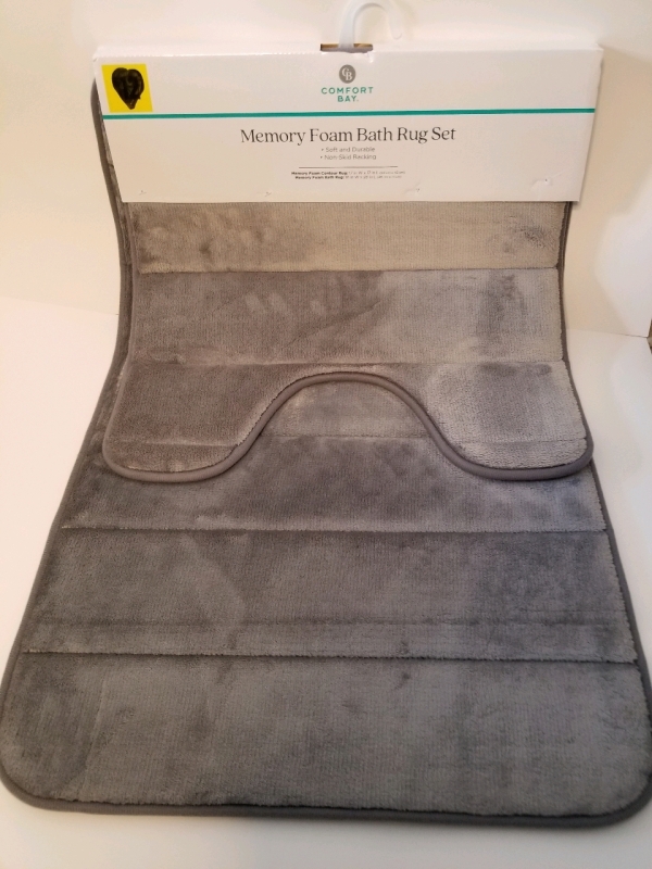 New 2 Piece memory foam Bath rug set