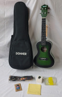 New - Donner 26" Concert Size Ukulele w/Travel Bag & Accessories . Model # DUC-200G . Retail $70