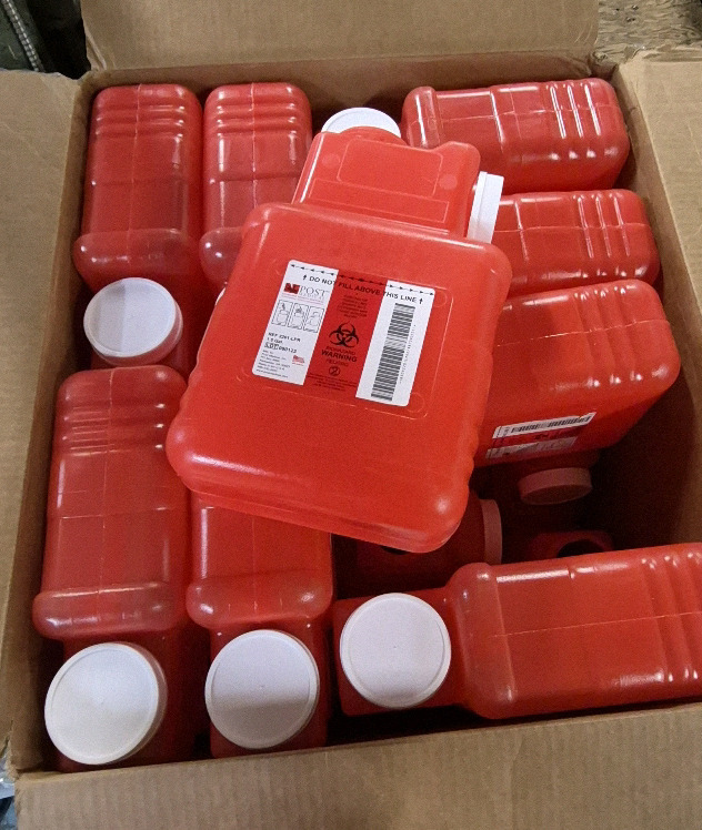 22 New Post Medical Biohazard Sharps Containers 1.5 Gallon 12.25" Tall