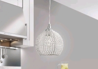 New Quoizel Lighting Tango Mini Pendant Light Polished Chrome Finish with Twisted Aluminum Shade