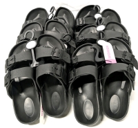 6 New Size Small - Large Ladies BOBBIE BROOKS Strappy Foam Sandals : 1 each Pair Small & Medium, 3 Pairs Large