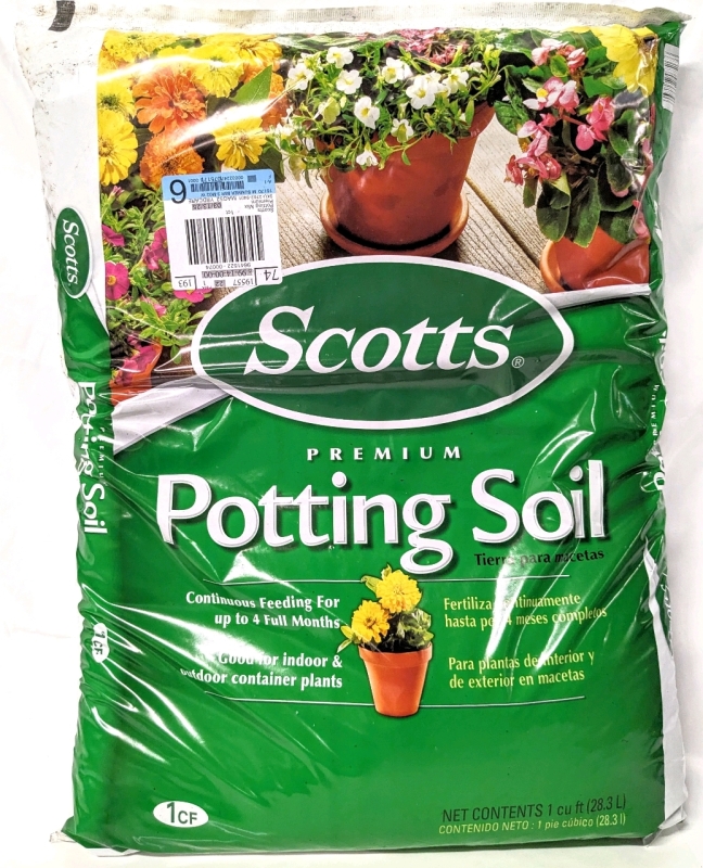 New SCOTTS Premium Potting Soil for Indoor & outdoor Container Plants - 1 cu ft / 28.3L