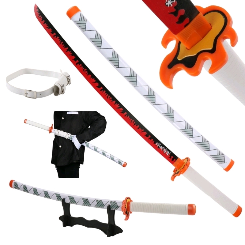 New An Swallow Bamboo Demon Slayer Cosplay Sword for Rengoku Kyoujurou Cosplay. 41" Total Length. Costume not included.