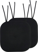 2 New New Elegant Comfort Memory Foam Chair Cushion Covers with Ties and Non Skid Rubber Backing. Rounded Square Seat Cover. 16" by 16"