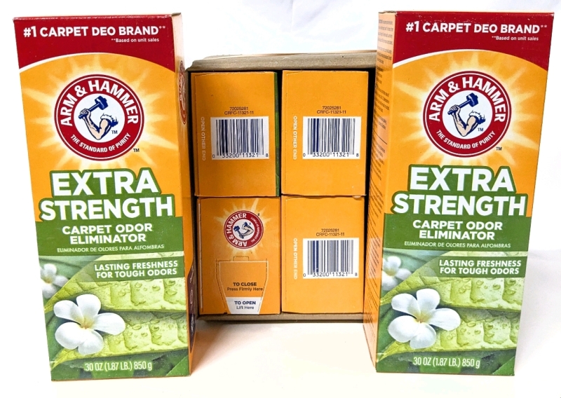 6 New ARM & HAMMER Extra Strength Carpet Odor Eliminator - 850g ea