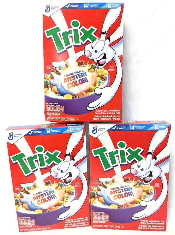 4 New TRIX Mystery Milk Color-Turning Cereal - 303g ea | BB November 2025