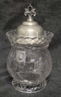 Vintage Glass Jam/Jelly Jar with Lid 7.5" Tall with Lid