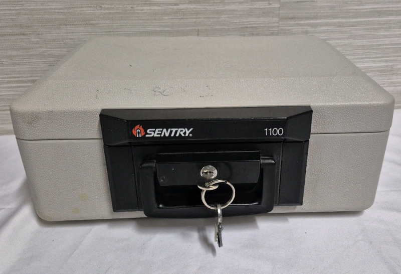 Sentry 1100 Fire Protection Case With Privacy Key - 14" x 9.75" x 6.25"