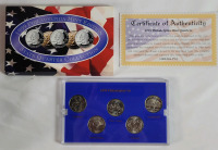 1999 USA Philadelphia Mint Edition State Quarter Set . Brilliant Uncirculated Condition in Case .