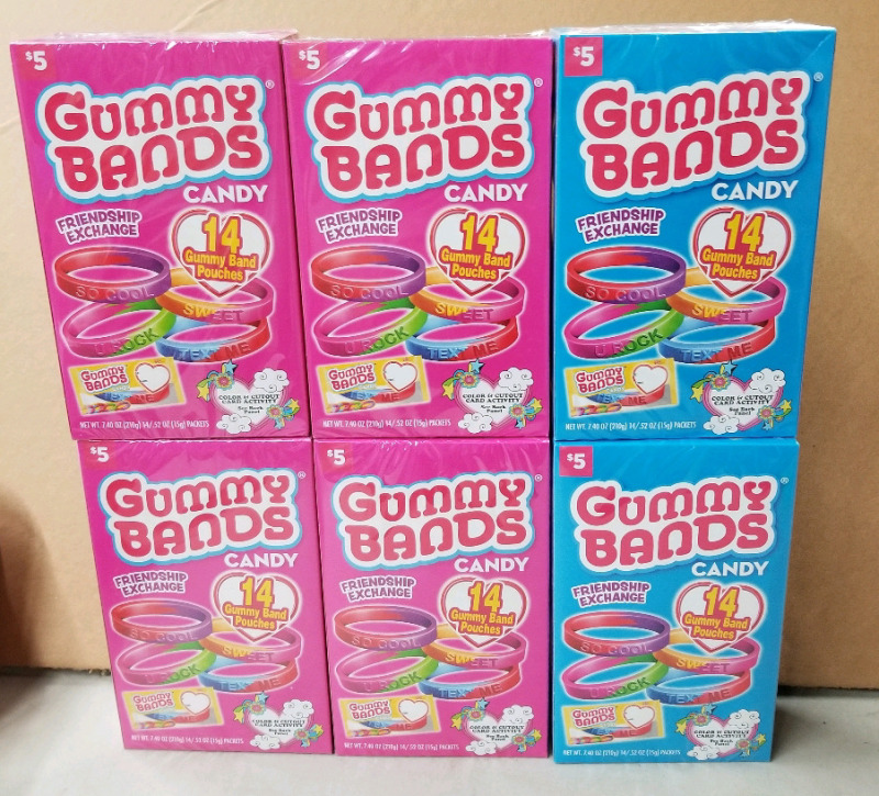 6 new boxes Gummy Bands candy