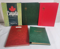 CANADA Postage Stamp Lot . Five (5) Stamp Books Full , Various Years