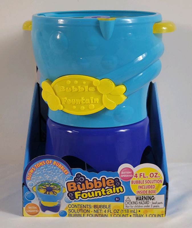 New - Light-Up Bubble Fountain , Battery Operated . Bubble Solution included .