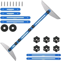 New - Stair Tread Gauge Template Tool, Adjustable Aluminum Alloy Measuring Stair Tool, 11"-60" High Precision Stair Tread Jig .