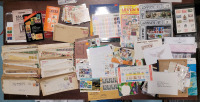 World Postage Stamp Lot . This is a Large Postage Stamp Lot and Includes 1st Day Issues , Stamp Info Books , Stamped Envelopes , Stamp Books , Post Cards plus more +++