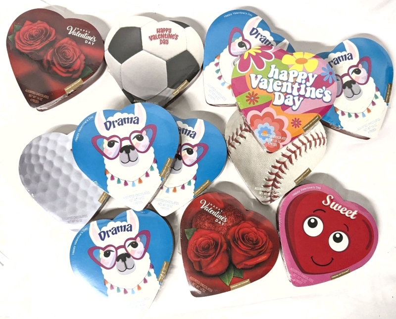 12 New Elmer Chocolates 4-Piece Heart-Shaped Assorted Chocolate Boxes - 45g ea | BB 05/2026