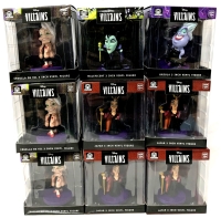 9 New Culturefly DISNEY VILLAINS 3" Vinyl Figures : Jafar &times;4, Cruella de Vil &times;3, Maleficent &times;1, Ursula &times;1