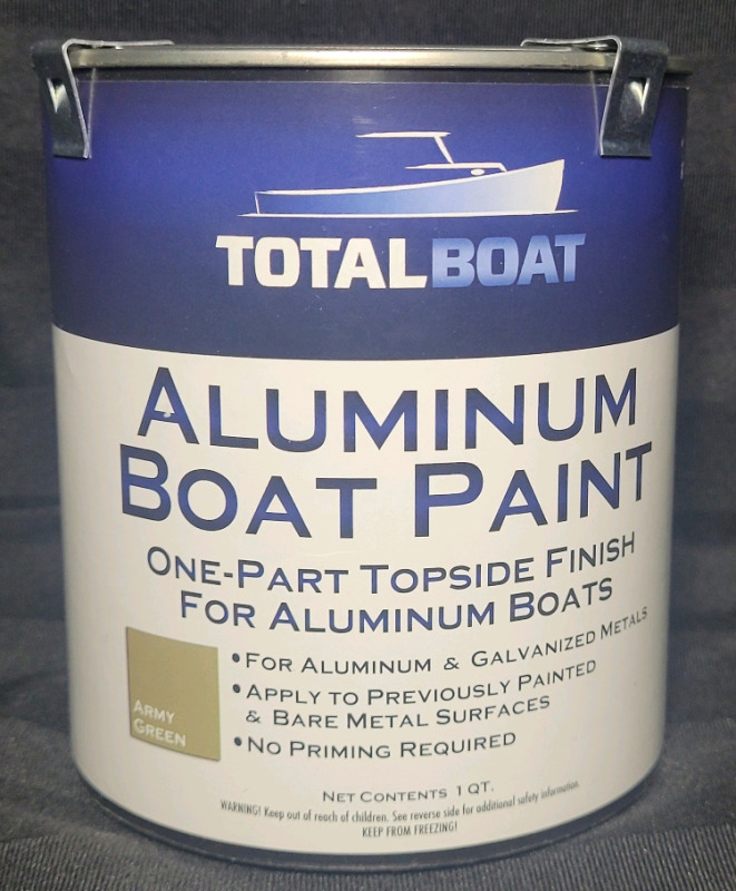 Total Boat Aluminum Boat Paint , 1 Quart , Army Green - New