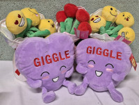 5 New Plushes Bouquets & Hearts - Sweethearts "GIGGLE" 10.5" Tall