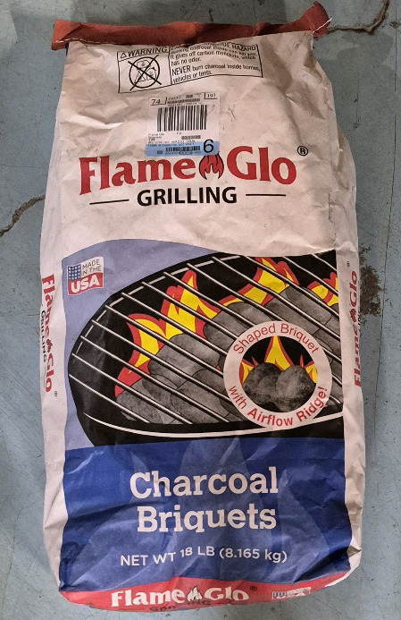 New 18 lbs Bag Flame Glo Grilling Charcoal Briquets