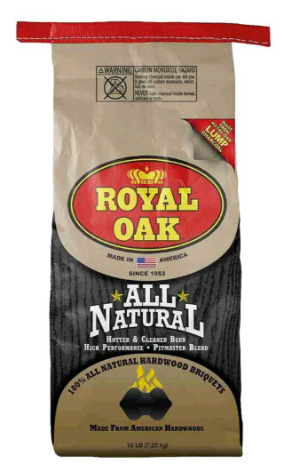 New | 16 LBS Royal Oak All-Natural Hardwood Briquets