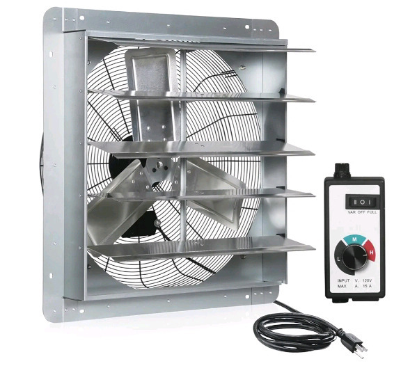 As New | KEN BROWN 24 Inch Shutter Exhaust Fan with Speed Controller