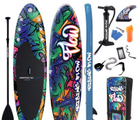 As New | SereneLife 10ft Stand Up Paddle Board w/ accessories (See Photo) and Manual pump