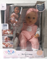 New Baby Born My Real Baby Ava Doll w/ Accessories