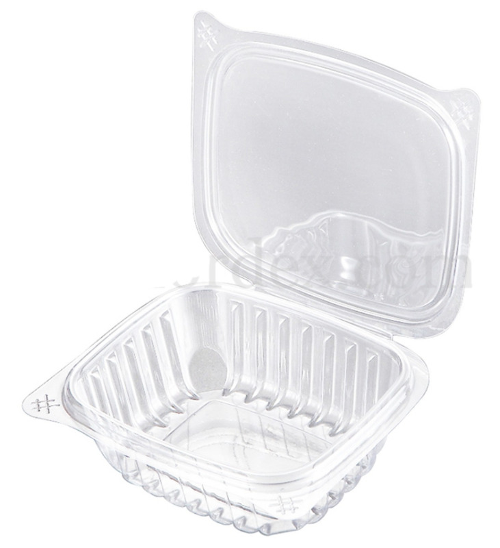 NEW 200 Clear Plastic Salad / Food Containers , Clamsheel , 355ml