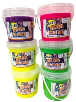 6 New 2lb Buckets of NEON SLIME - Ready Made, Safety Tested, No Glue Required