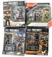 4 New CALL OF DUTY, HALO &times; MEGA CONSTRUX : WWII Weapon Crate, Navy Weapon Crate, Firebreak Weapon Crate & UNSC Marines Customizer Pack