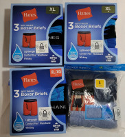 11 New Boys XL & Men's Large Hanes Boxer Briefs .
