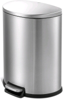 New QUALIAZERO 50L/13Gal Heavy Duty Hands-Free Stainless Steel Commercial/Kitchen Step Trash Can. Minor Dents From Shipping