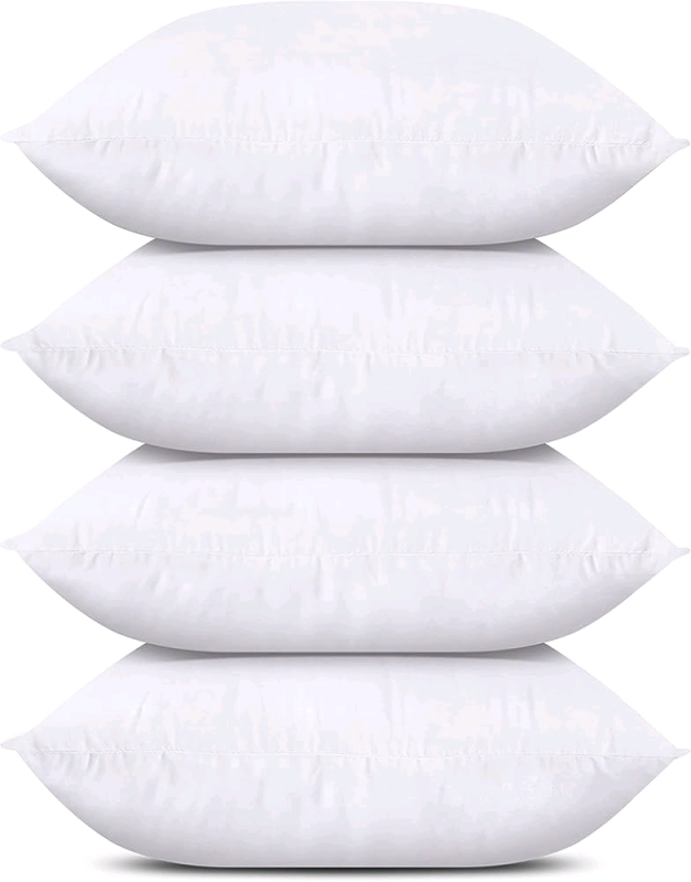 4 New Utopia Bedding Throw Pillow Inserts. 18" x 18"