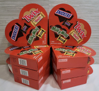 8 New Heart Shape Mini Chocolate Bar Boxes . 21 Mini Bars per box , 193g .
