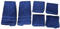 New 6-Piece Comfort Bay Fast Dry 100% Cotton Hand Towels (2x 16" x 26") & Face Cloths (4x 12" x 12") Set