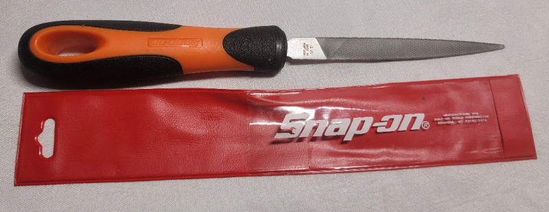 Snap-On 4" Soft Grip Handle Bastard Cut Warding Miniature File - New