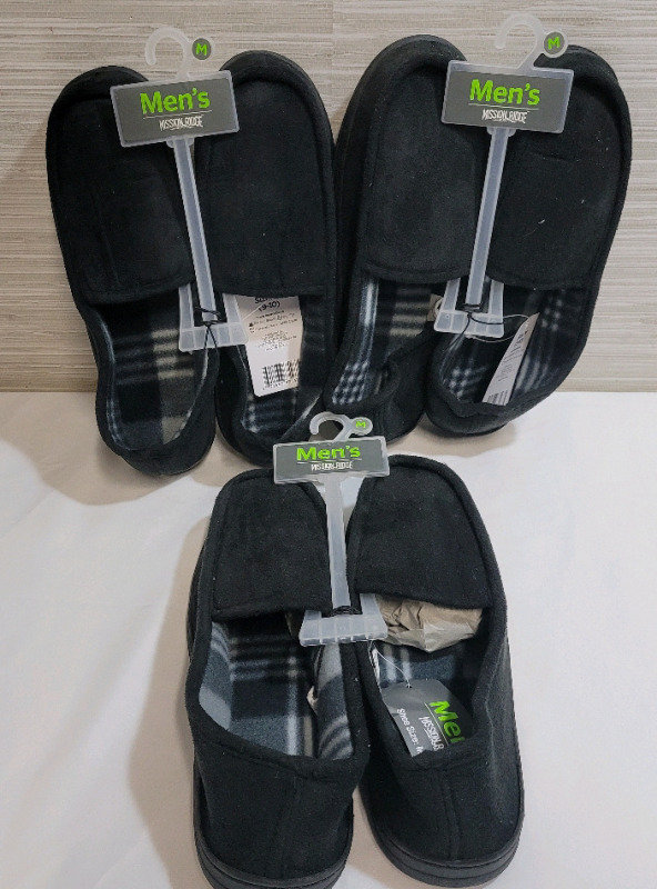 3 New Size 9-10 Men's Mission Ridge Slippers .