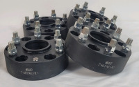 6x5.5 Wheel Spacers 2 inch (50mm), 78.1mm Hub Bore 14x1.5 Studs , Set of 4 . One (1) Nut needs to be replaced
