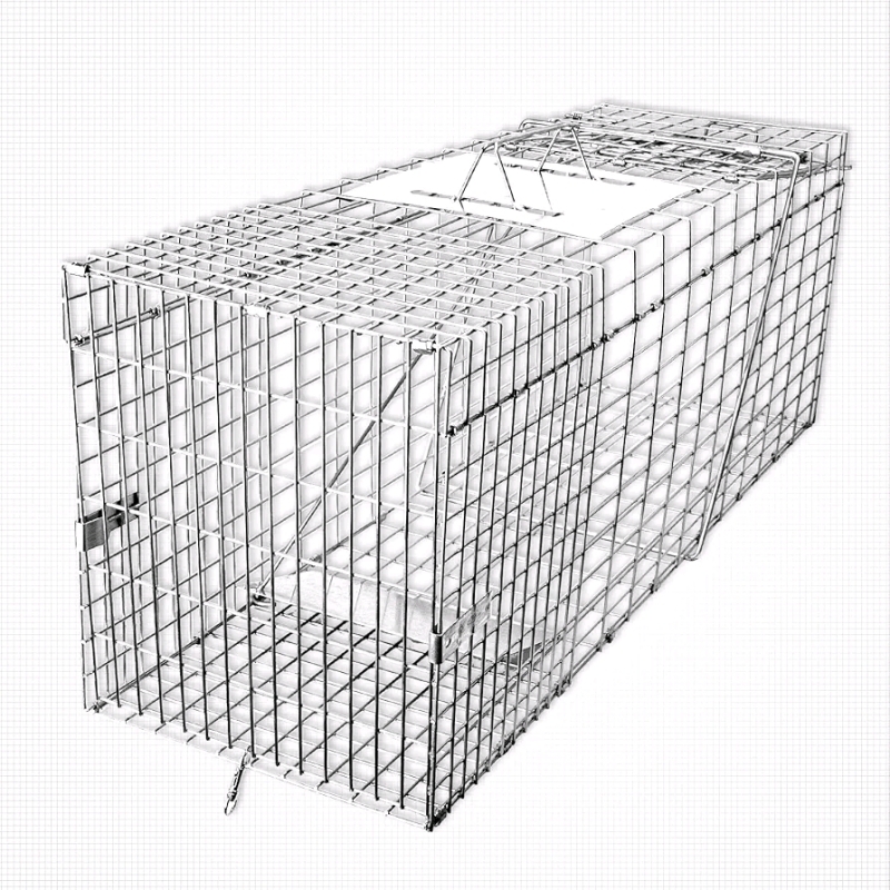 New - 32"&times;10"&times;12" Live Animal Cage Trap, Heavy Duty Folding Trap .
