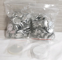 100 Blank Button Pins & Round Badges