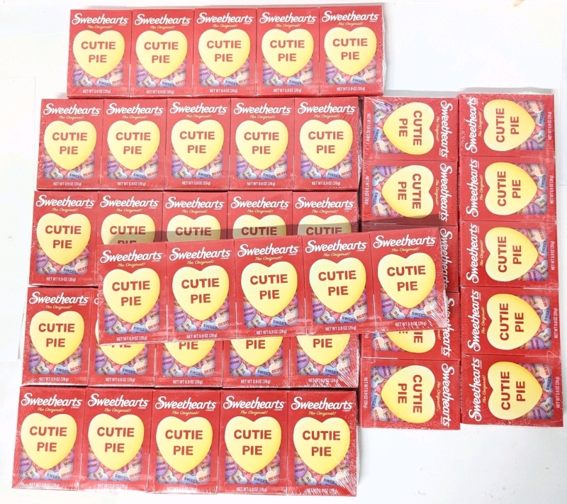40 New SWEETHEARTS Original Heart-Shaped Message Candies - 26g ea | BB 12/15/2026