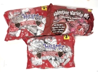 3 New Packs Palmer's Candy Happy Valentine Milk Chocolate Flavoured & Variety Mix Hearts - 397g ea |