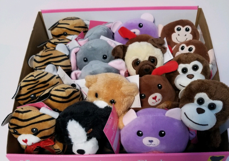 20 New 5" assorted mini plush animals (stuffies)