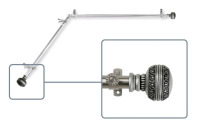 As New | 48-84" Single Corner Curtain Rod